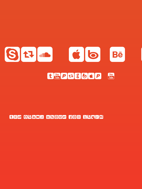 Social Networking Icons Regular Poster