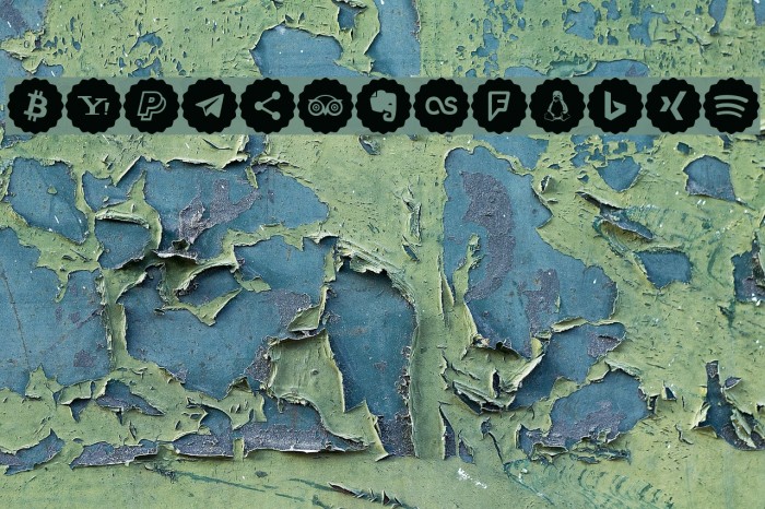 Social Networks Color Шрифта examples