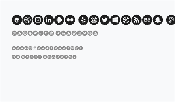 Social Networks Color Business Card