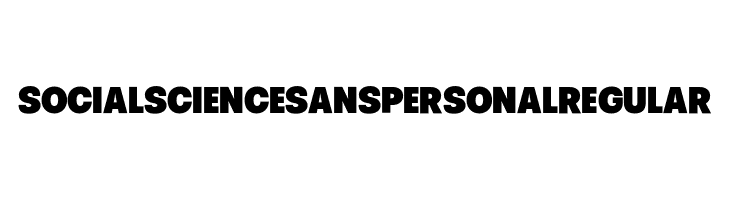 Social Science Sans PERSONAL Regular  Скачать бесплатные шрифты