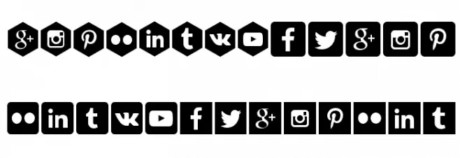 Social Shapes フォント 大文字