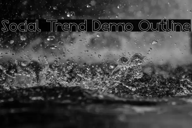 Social Trend Demo Outline Font examples