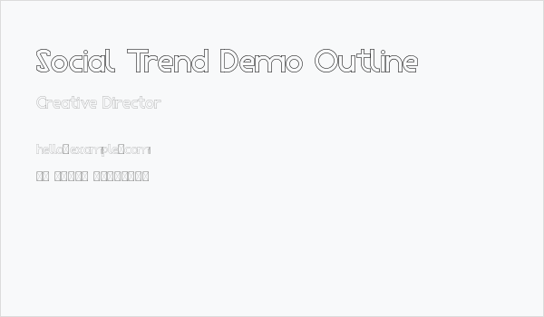 Social Trend Demo Outline Business Card