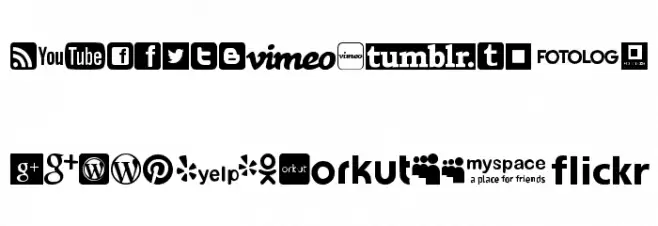 Social logos tfb फ़ॉन्ट अपरकेस