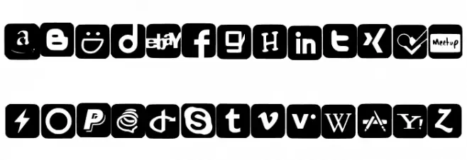 SocialNetworkingSymbols1 フォント 大文字