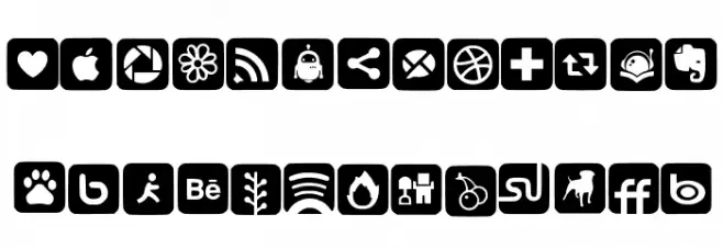 SocialNetworkingSymbols3 फ़ॉन्ट अपरकेस