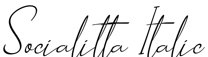 Socialitta Italic  Скачать бесплатные шрифты