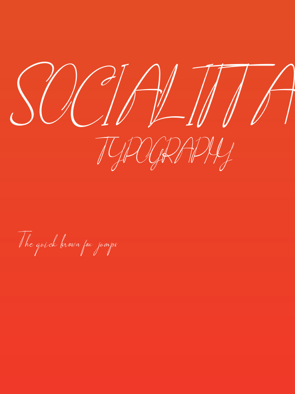 Socialitta Italic Poster