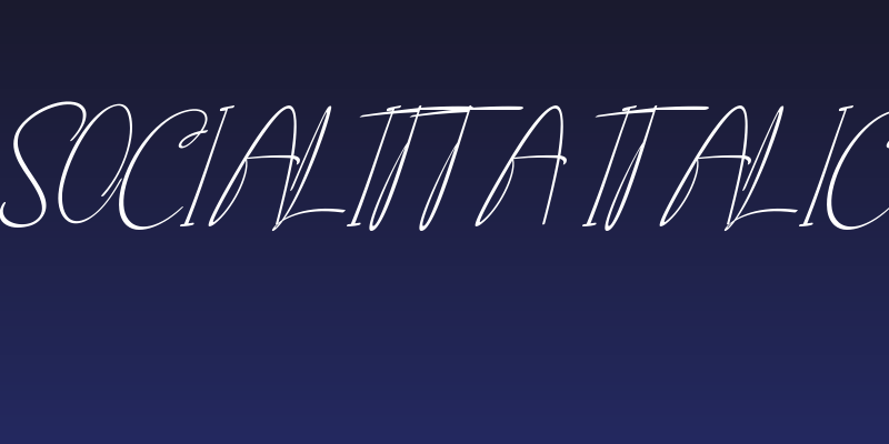 Socialitta Italic Social Header