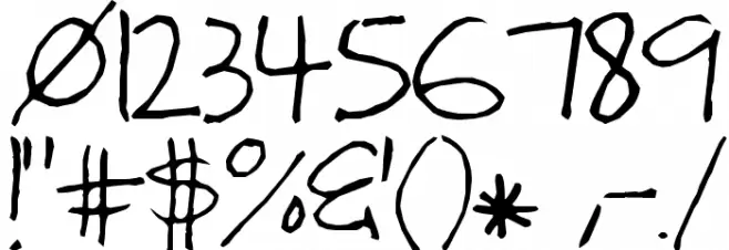 Socially Awkward Font OTHER CHARS