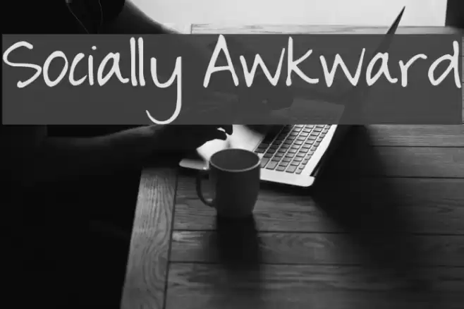 Socially Awkward Font examples