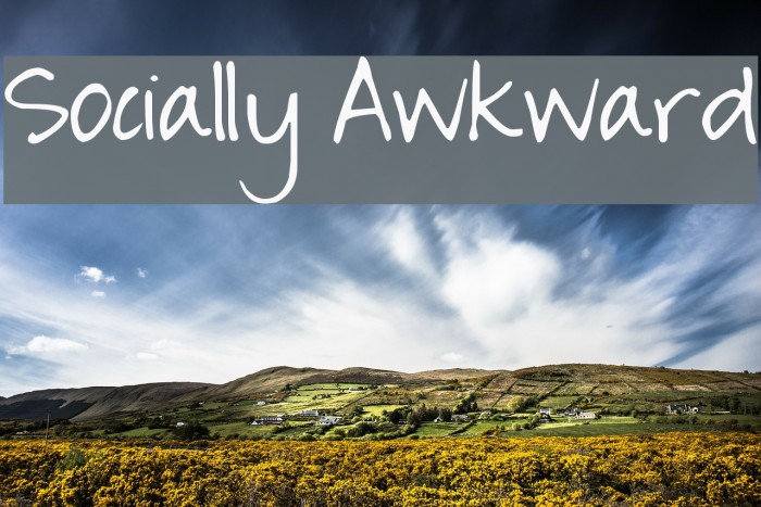 Socially Awkward Font examples