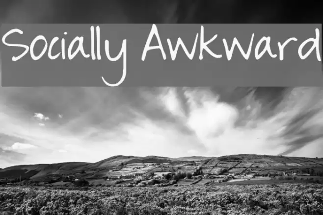 Socially Awkward Font examples