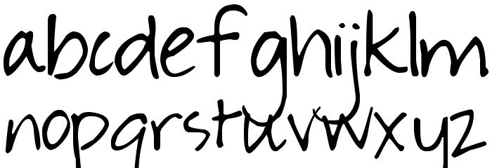 Socially Awkward Font LOWERCASE