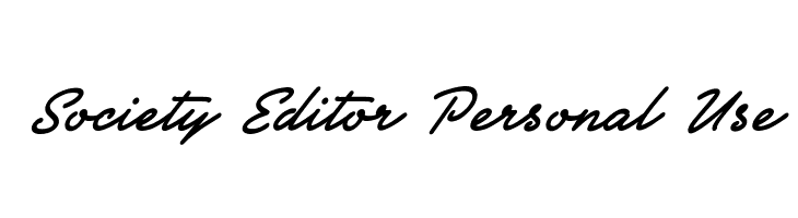 Society Editor Personal Use Font