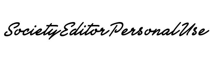 Society Editor Personal Use  フリーフォントのダウンロード