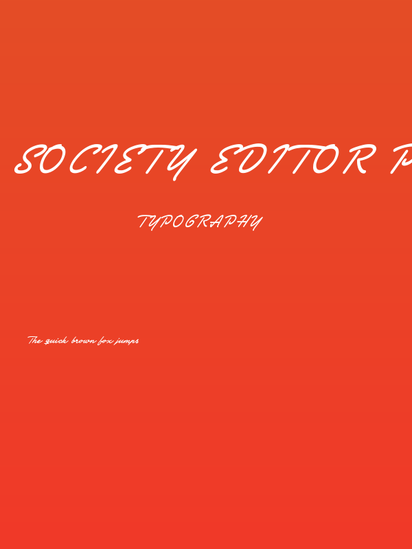 Society Editor Personal Use Poster