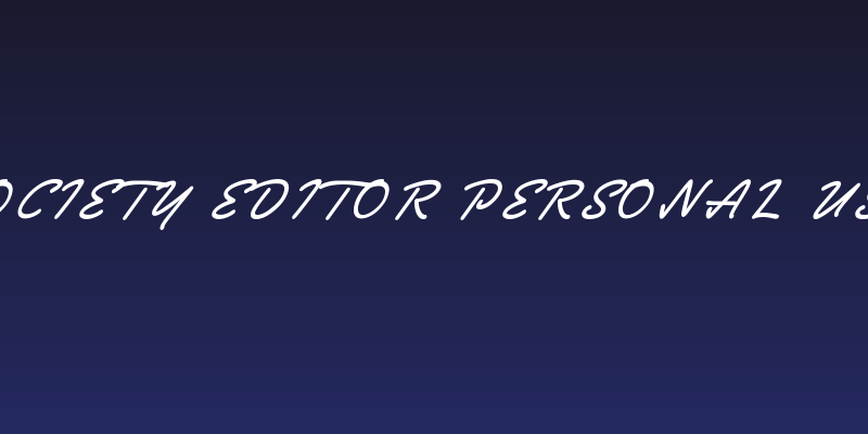 Society Editor Personal Use Social Header