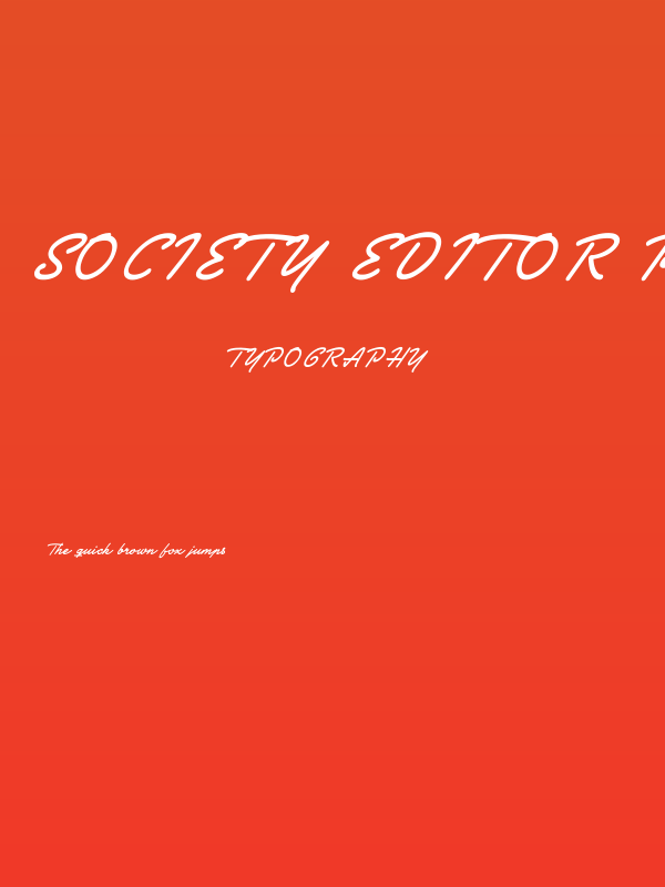 Society Editor Personal Use Poster
