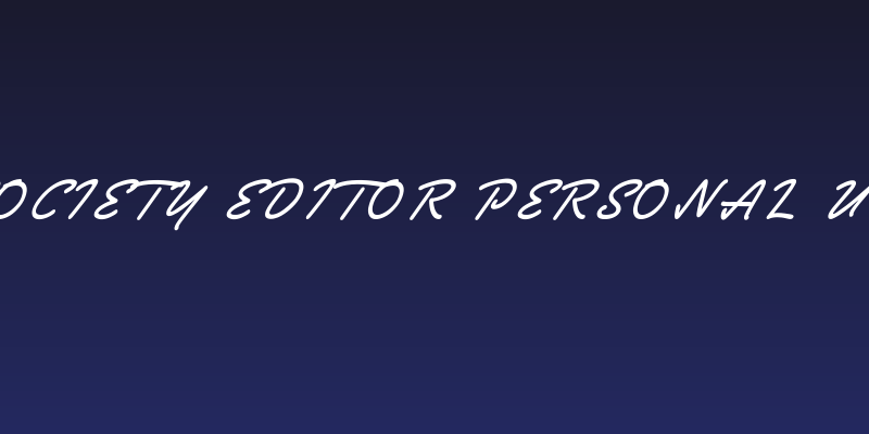 Society Editor Personal Use Social Header