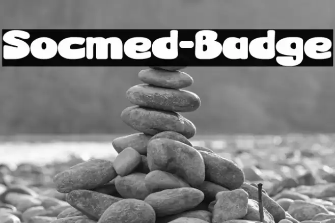 Socmed-Badge Font examples