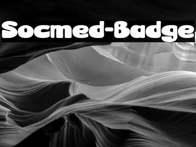 Socmed-Badge Font examples