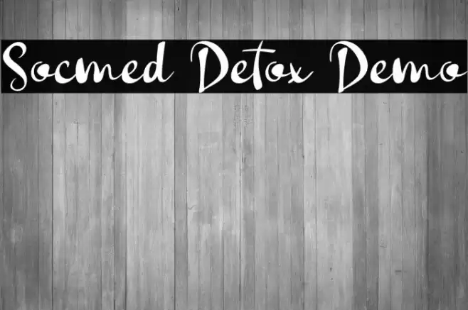Socmed Detox Demo फ़ॉन्ट examples