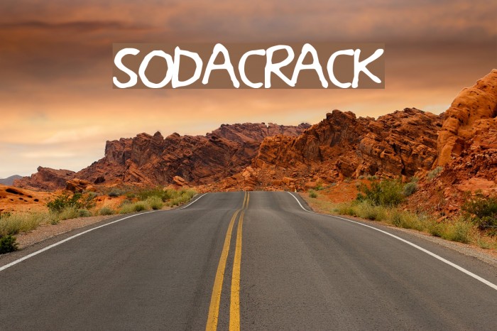 SodaCrack フォント examples