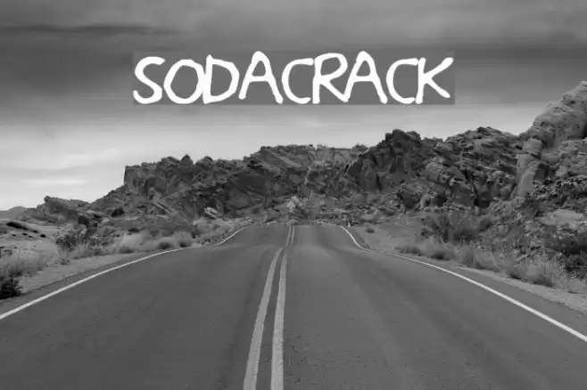 SodaCrack Font examples