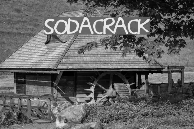 SodaCrack Font examples
