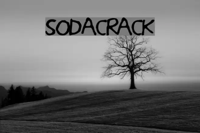 SodaCrack Font examples