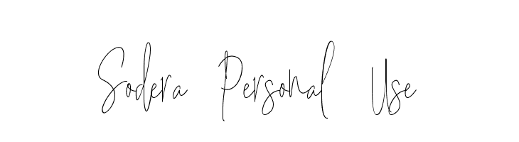 Sodera Personal Use  नि: शुल्क फ़ॉन्ट्स डाउनलोड