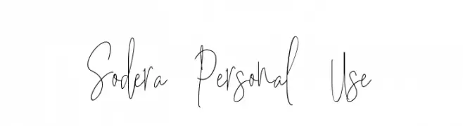 Sodera Personal Use  baixar fontes gratis