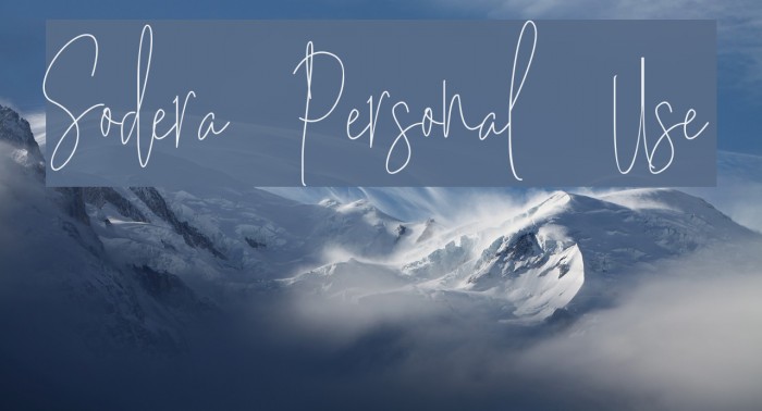 Sodera Personal Use Font examples