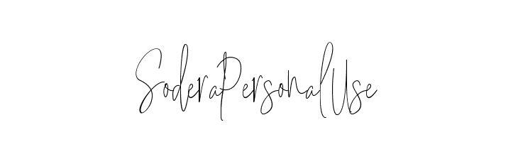 SoderaPersonalUse  Frei Schriftart Herunterladen