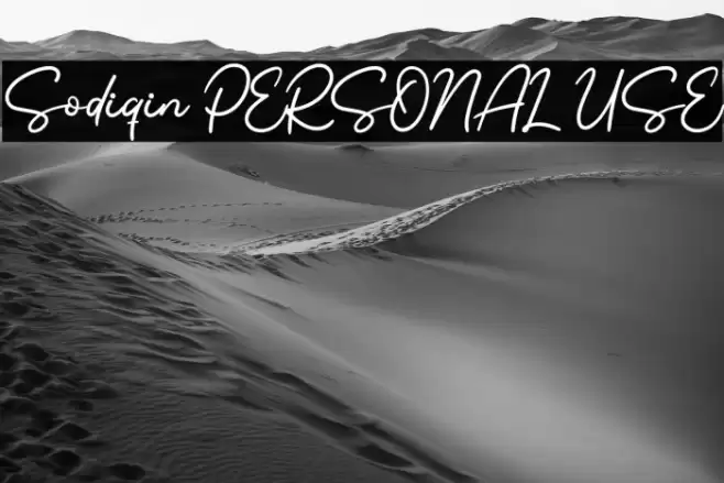 Sodiqin PERSONAL USE Font examples