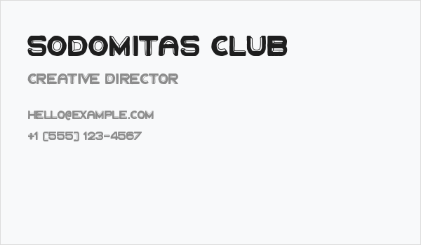 Sodomitas Club Business Card