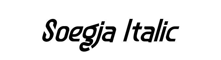 Soegja Italic  Скачать бесплатные шрифты
