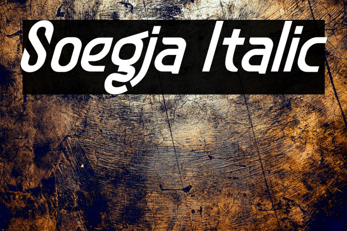 Soegja Italic Example 2