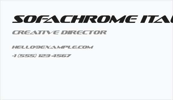 Sofachrome Italic Business Card