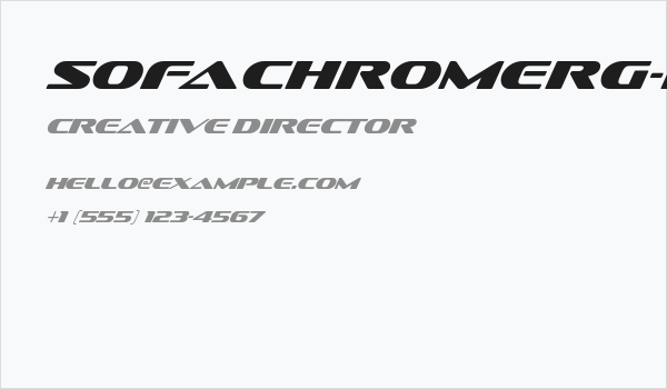 SofachromeRg-Italic Business Card