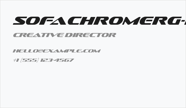 SofachromeRg-Italic Business Card