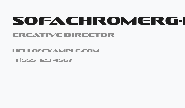 SofachromeRg-Regular Business Card