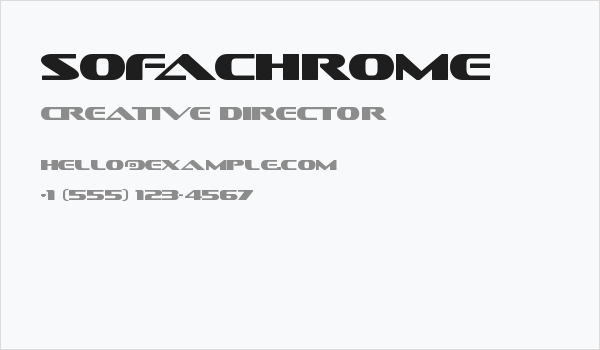 Sofachrome Business Card