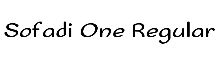 Sofadi One Regular  font caratteri gratis
