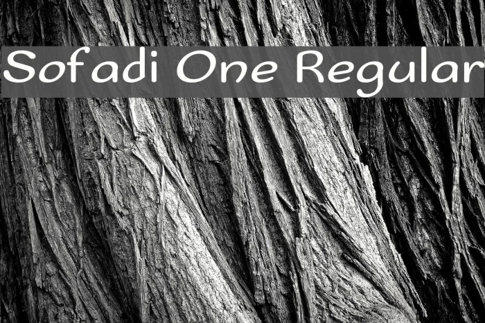 Sofadi One Regular フォント examples