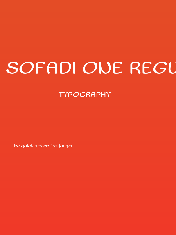 Sofadi One Regular Poster