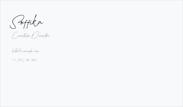 Soffika Business Card