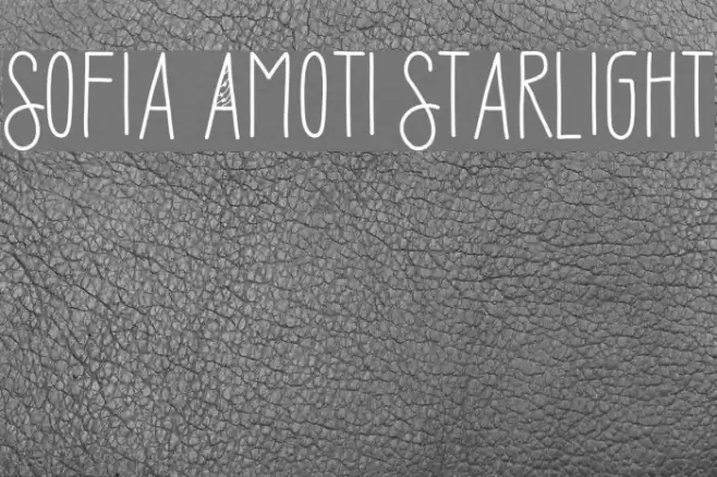 Sofia Amoti Starlight Font examples