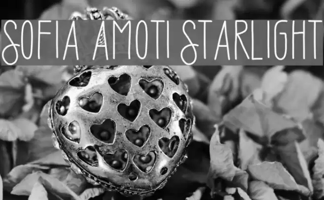 Sofia Amoti Starlight Font examples